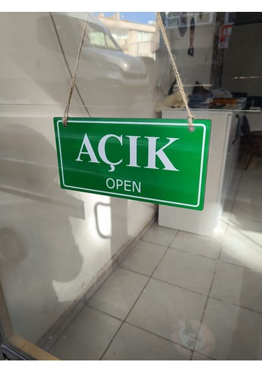 Açık Kapalı Yazısı Açık Kapalı Tabelası Mağaza Kapı Yönlendirme Levhası Ahşap