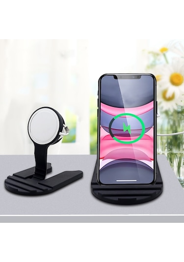 Butu İphone 12 Serisi Magsafe İçin Silikon Kablosuz Şarj Tutucu Masaüstü Montaj Standı