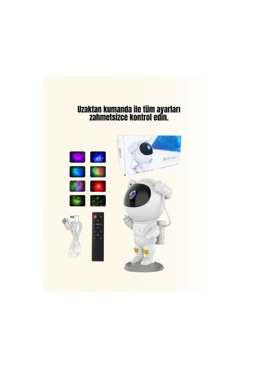 Yıldız Ve Ay Efektli Uzaktan Kumandalı Projeksiyon Lamba