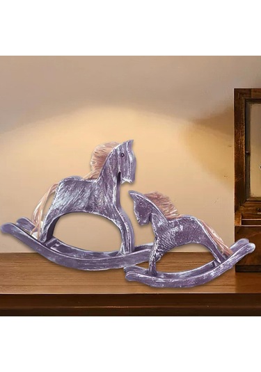 Suntek 2 Adet Ahşap At Figürleri Oyma Tv Dolabı Yemek Odası Çok