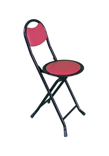 Yıl-tem Katlanır Pratik Sandalye Kamp-piknik-umre Tipi Kırmızı - Siyah