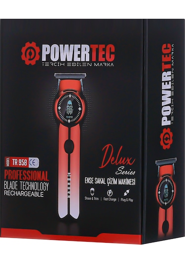 Powertec TR-958 Delux Ense Sakal Tıraş Makinesi