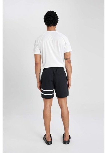 DeFactoFit Sporcu Baskılı Kısa Boy Deniz Şortu B5990AX24HSBK81 Siyah