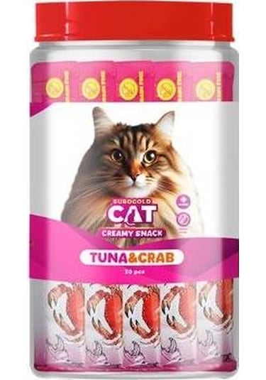 Eurogold Cat Ton Balıklı Yengeçli Kedi Ödül Maması 30 x 15 G