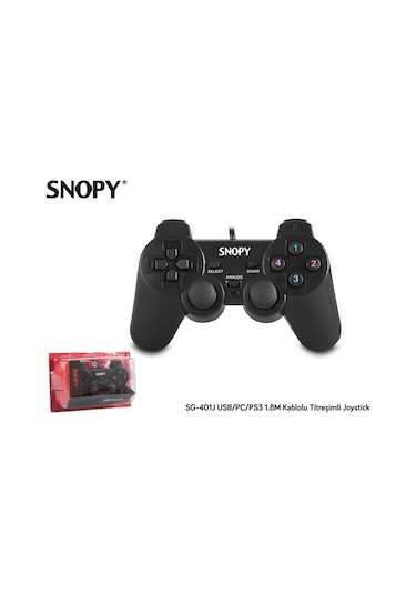 Snopy Sg-401J Usb/Pc/Ps3 1.8M Kablolu Titreşimli Joystick