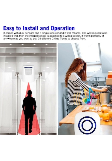 Novahub Beğenme Uyarı Hareket Sensörlü Alarm Ev Güvenlik Kapı Zili