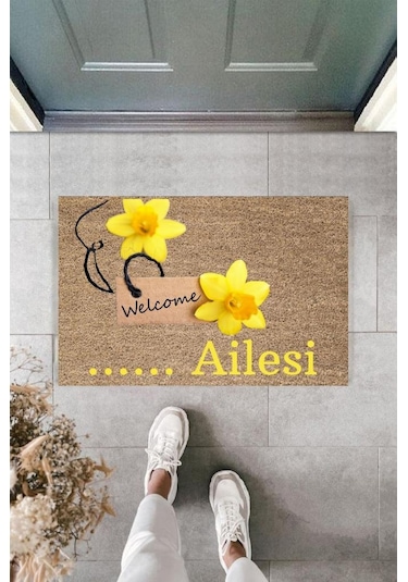 Dijital Baskı Kişiye Özel İç Kapı Dekorasyon Paspas Ps11302