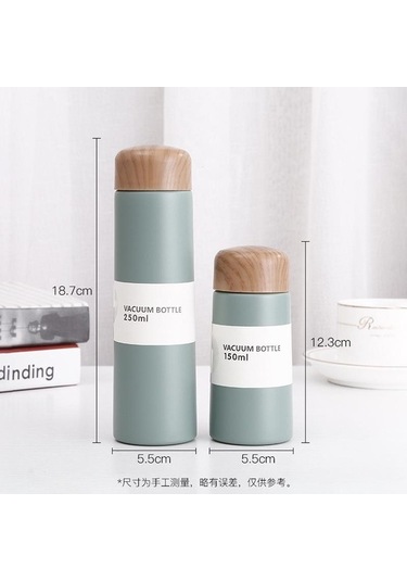 Pazly Yeşil 250/150 Ml Paslanmaz Çelik Termos Kupa Kahve Süt Kupası Taşınabilir Seyahat Kupası Yeşil