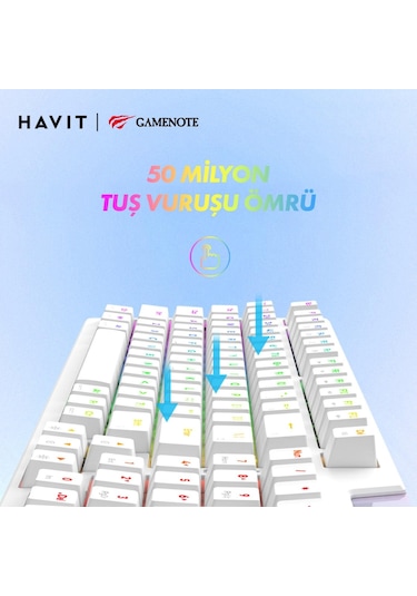 Havit Gamenote KB885L Rgb Backlit Gaming Mekanik Klavye