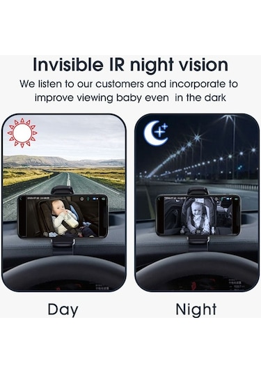 Bosphorusboutique Wifi Monitörü Monitör Kamera Kablosuz Geeksen Bebek Bebek Arkaya Araba Es