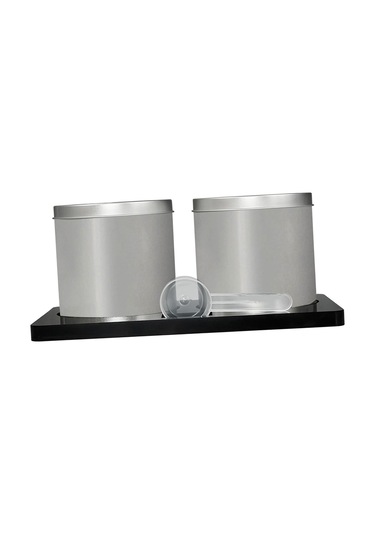 Suntek 2 Parça Kahve Şeker Konteyner Seti Kapak Depolama Rafı