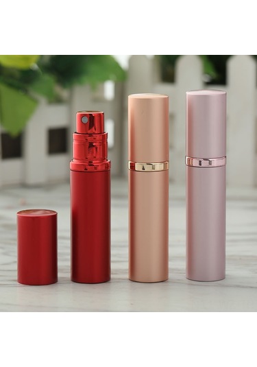 Wezone Gümüş Renkli 5ml Mat Koku Fişeği - Alttan Doldurulabilir, Taşınabilir, Tekrarlı Kullanım - Hediyelik Mini Boş Şişe