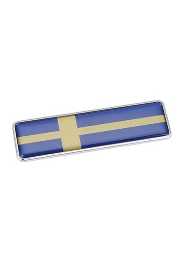 Isveç Bayrağı Tasarımlı Damlalı Alüminyum Sticker
