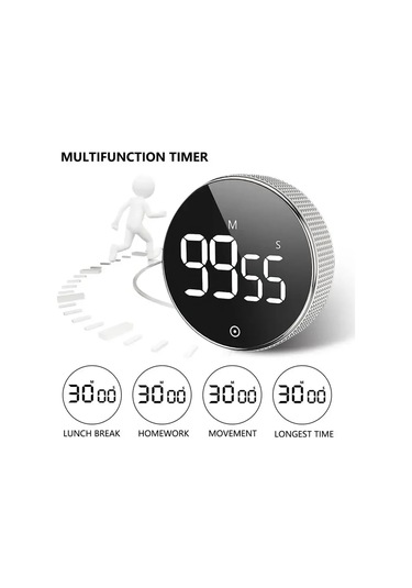 2pcs Manyetik Kronometre Led Dijital Ekran Zamanlayıcı Mutfak