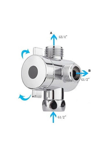 Bloomnest Lebıhmurah Bf925 Flyeer 2020 Abs Krom 3 Yollu Yön Değiştirme Hortumu T Adaptörü Duş Banyo Vana Konnektörü Gümüş