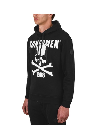 Bonesmen Erkek Kapüşonlu Sweatshirt (463014423) Siyah
