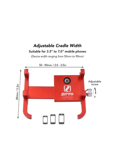 Yifomall Z83 Siyah Cnc Alüminyum Bisiklet Telefon Tutucu - 360 Döner, 50-90mm Ayarı, 20-32mm Sapka Uyumlu, Dayanıklı Bisiklet Navigasyon Aksesuarı