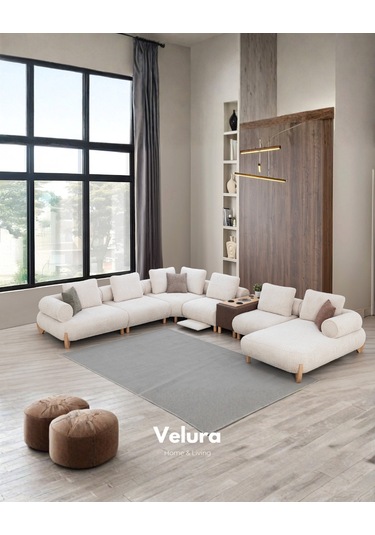 Soho Modüler Köşe Koltuk Takımı & Oturma Grubu Krem