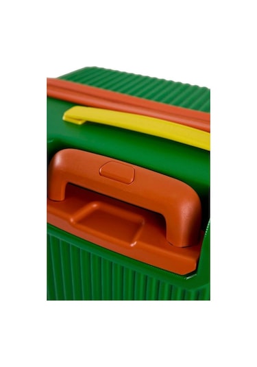 Bad Bear Logo Suitcase 23.01.80.001y Yeşil Büyük Boy Tekerlekli Abs Valiz 95 Lt. Yeşil