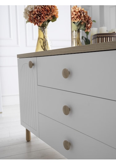 Dejavu Modern Çekmeceli Aynalı Şifonyer 120cm