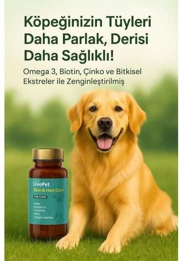 Livepet Köpekler İçin Sağlıklı Deri Ve Tüy Tableti