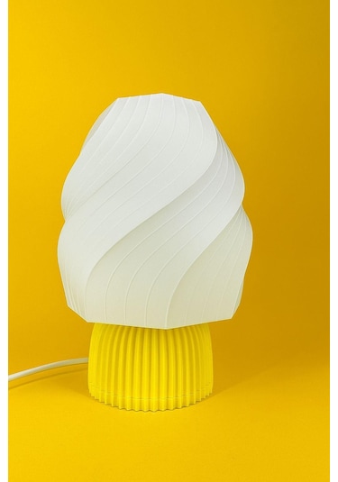 Ice Cream Lamp Masa Lambası Dekorasyon Aydınlatma Gece Lambası Abajur Sarı