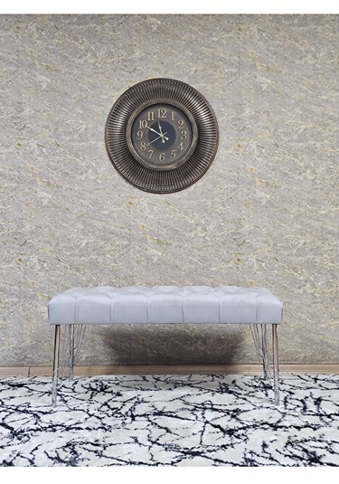 Krom Tel Ayaklı 90 Cm Puf Bench - Puf - Bench - Kasalı Oturak - O Çok Renkli