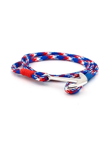 Kirmizi Mavi Beyaz Çapali Denizci Erkek Bileklik Bt447 Çok Renkli