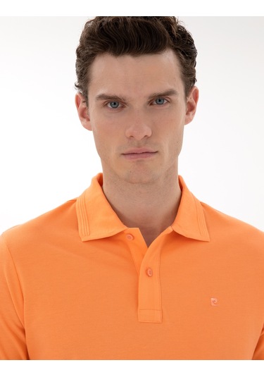 Pierre Cardin Erkek Mercan Tişört Basic 50302561-vr186 MERCAN