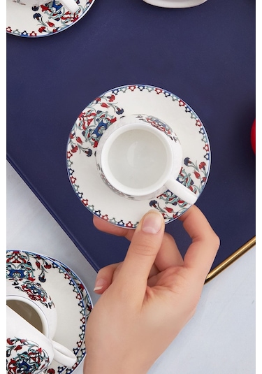 Karaca  Hattat 6 Kişilik Kahve Fincanı Takımı 90 ml