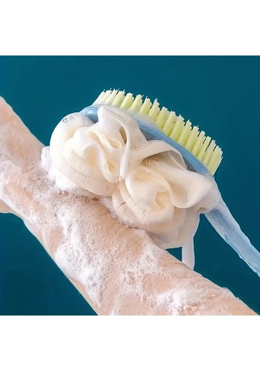 Hightower Mavi Japon Banyo Fırçası Ve Sırt Masaj Aleti - Uzun Saplı 2si1 Arada Vücut Fırçası