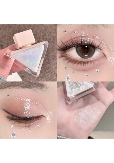 Elmas Köpüklü Sıvı Göz Farı Sedefli Pembe Tek Renkli Glitter Göz Farı Su 03 6.5ml 01