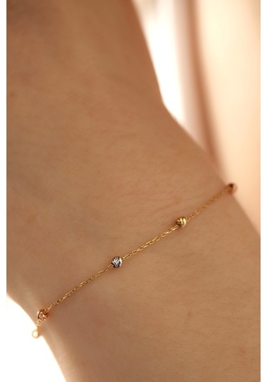 Miletkuyumculuk 14 Ayar Altın Dorika Bileklik Sarı Altın