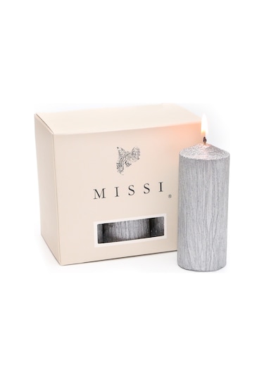 Missi Weddıng Gümüş 6Lı Bar Mum Seti