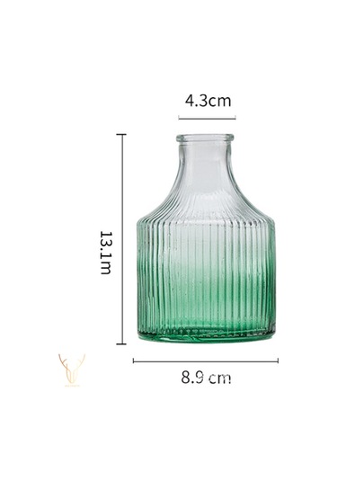 Tomurcuk Yeşil Cam Vazo - 13 Cm Yeşil