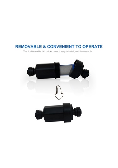 Neevoyu 1/4" Bahçe Sulama Filtresi, Paslanmaz Çelik Ağı, Kolay Kurulum, Tıkanıklığı Önleyen, Çıkarılabilir, Bahçe Ve Tarım Kullanıma Uygun