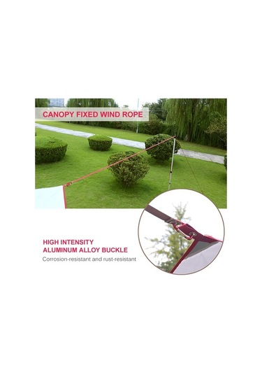 Pazly 3 Metre Naylon Çadır İpi - Siyah/kırmızı/ordu Yeşili/kahverengi - 2 Cm Genişlik - 200 Gr Paket Haki