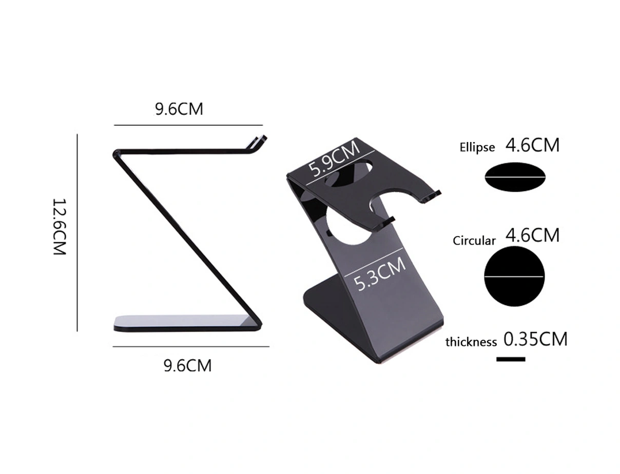 Neevoyu Siyah Akrilik Tıraş Aleti Tutucu - Tıraş Fırçası Ve Bıçağı Düzenleyici - Banyo Tezgahı Organizer S1080 Classıc
