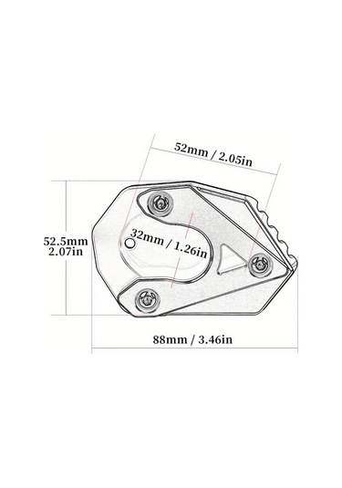 Chuangyinshop Kawasaki Z650 Z650rs 2016 2023 Motorcycle Kickstand Pad Red Durable Aluminum Outdoor Parking Stability