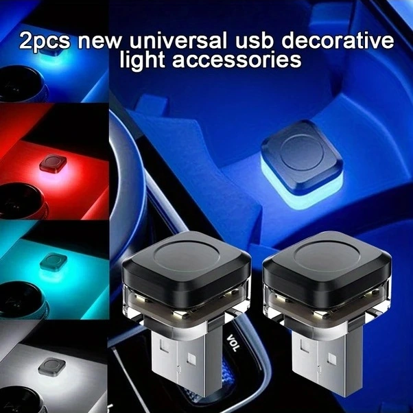 Trendooze 2'li Paket Araç İçin Ev Parti Usb Aydınlatma Aksesuarı, Beyaz