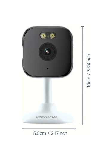 Elmpaly Heıyoucam 3mp Güvenlik Kamerası: 2.4g/5ghz Çift Bant, Renkli Gece Görüşü, İki Yönlü Ses, Hareket Algılama, Beyaz