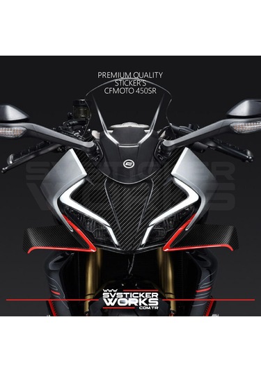 Cfmoto 450sr Sticker Ön Kafa Kaplama Modeli Hazır Kit Karbon Sticker Desen Kaplama