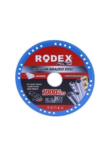 Rodex Vakum Kaynaklı Elmas Testere Uzun Ömürlü Çok Amaçlı Kesme Diski 125 Mm Rrm125s