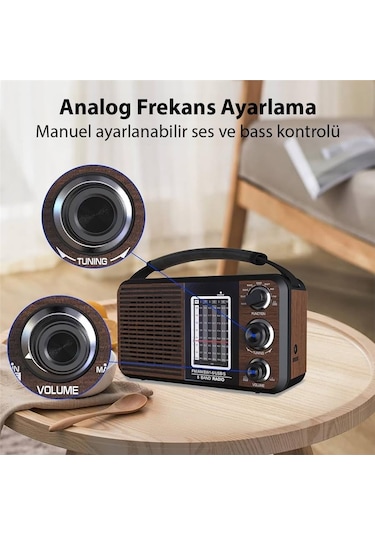 Magicvoice Usr11 Portatif Analog Radyo Fm-usb-sd/mmc-aux 88-108 Fm Frekans Aralığı