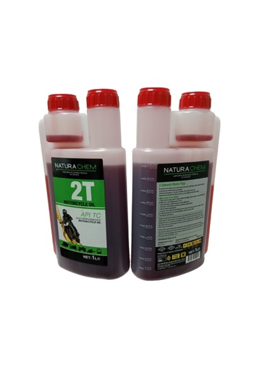 Naturechem Motorcycle Oil 2T Ölcekli Zamanli Api Tc High Performance Motor Yagi net 1 Litre 2 Adet
