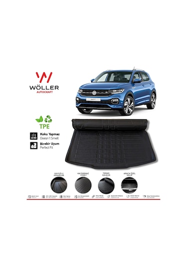 Vw T Cross Bagaj Havuzu 2022 Sonrası 3D Wöller Ultraflex Esnek
