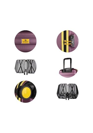 My Valice Colors Abs Küçük Kabin Boy Mürdüm Valiz Mürdüm