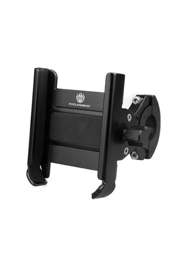 Cyclıngbox-yükseltilmiş Alüminyum Alaşım Bisiklet Cep Telefonu,ya18857b-1 Siyah