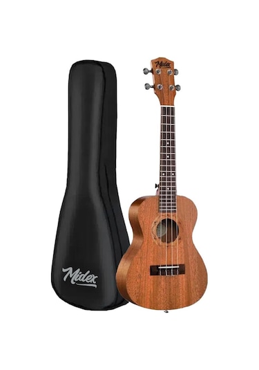 Midex TN-26M Set Maun Tenör Ukulele (Softcase Capo Metod Nota Sticker Askı Pena)