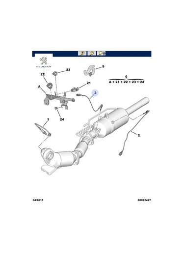 Egzoz Fap Kaptörü Üst 2.2 Puma Euro5 Boxer Jumper